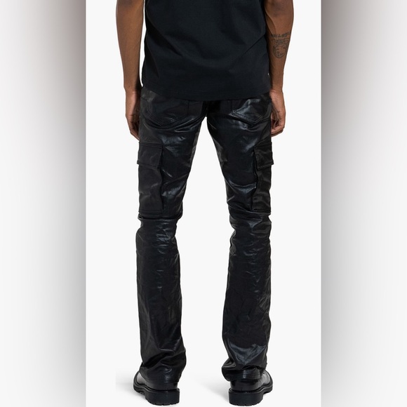 Purple brand patent film coated bootcut Pant